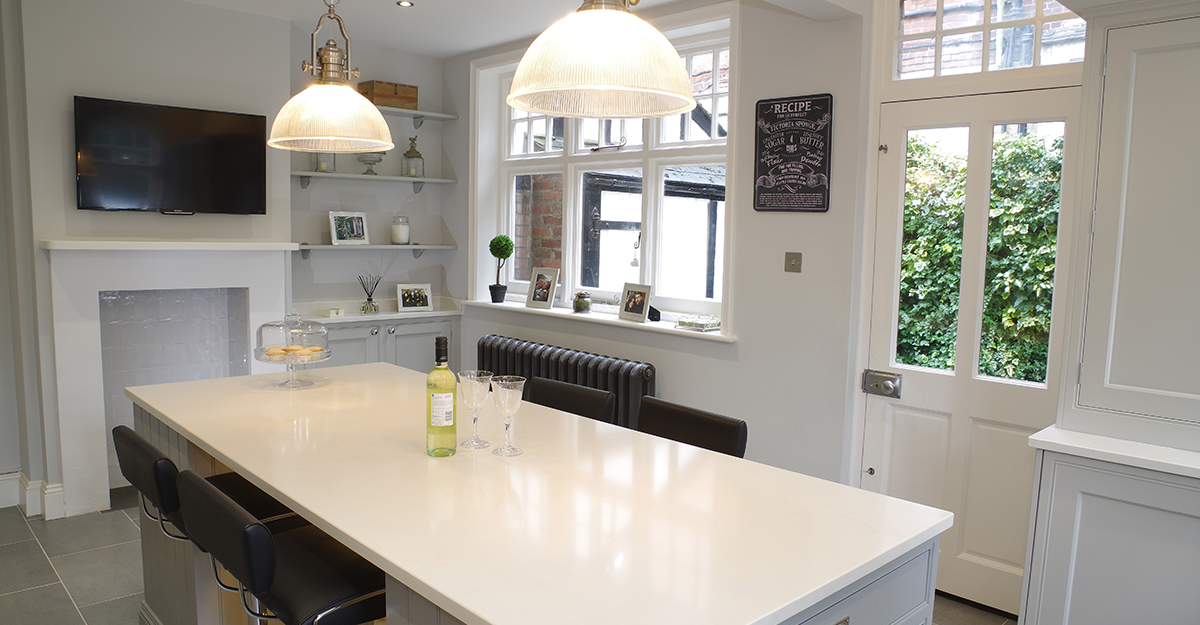 matt grey shaker hand painted kitchen kent
